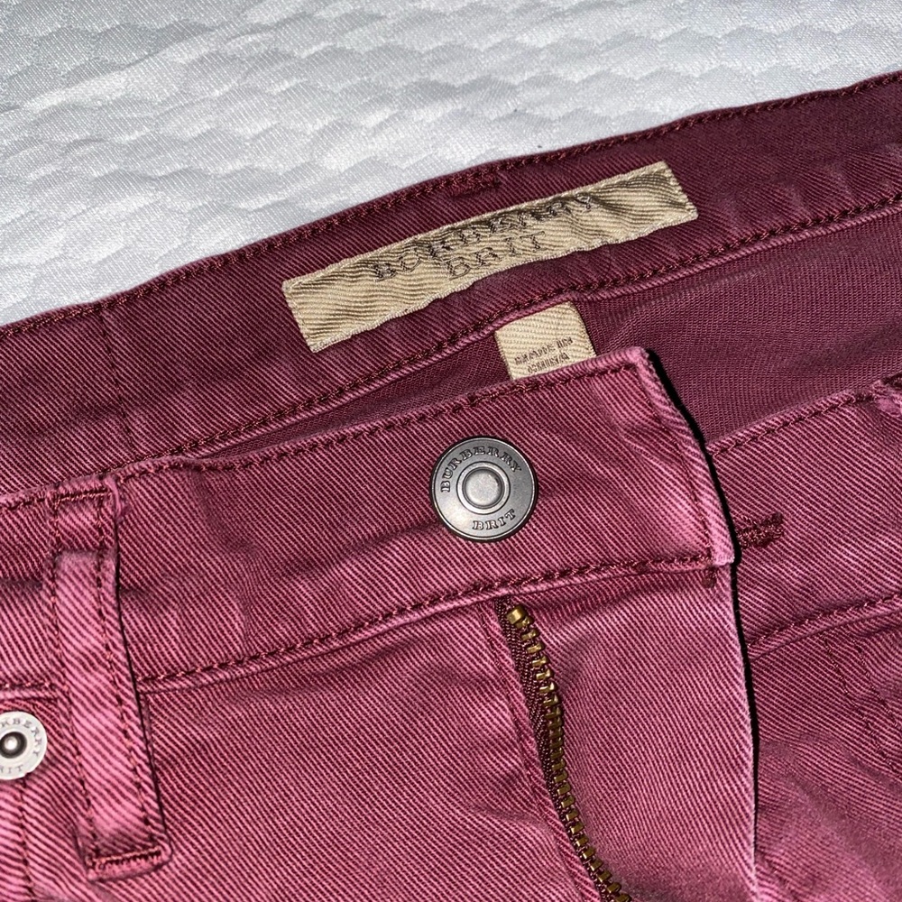 Mens Burberry jeans wine color 32X32